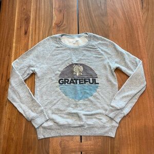 Spiritual Gangster Grateful Pullover Crew Grey Small